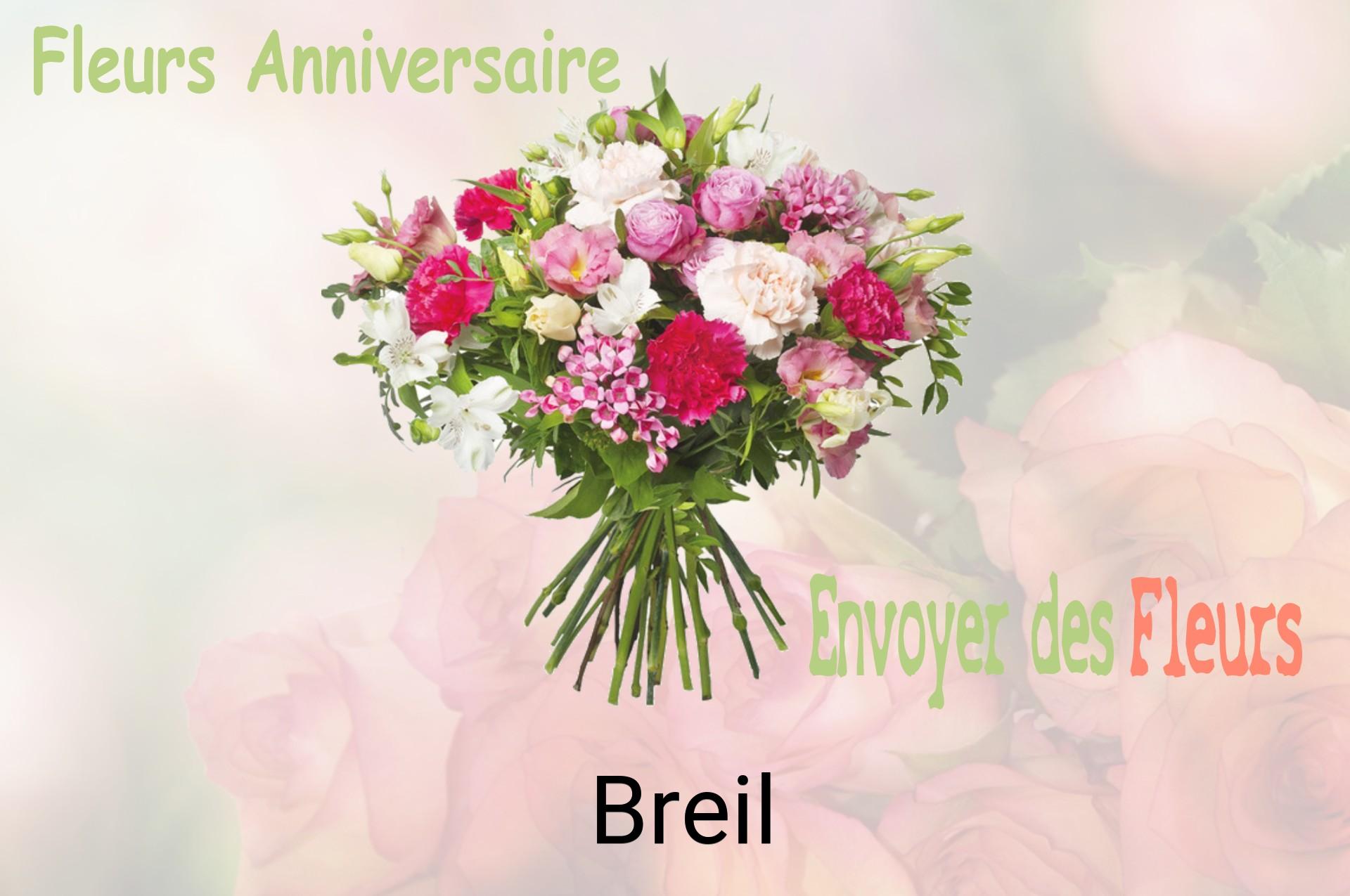 Bouquet de fleurs d’anniversaire livré à Breil